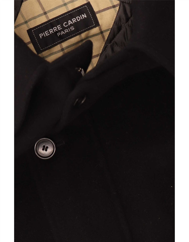 Sobretudo masculino Pierre Cardin IT 50 grande lã preta