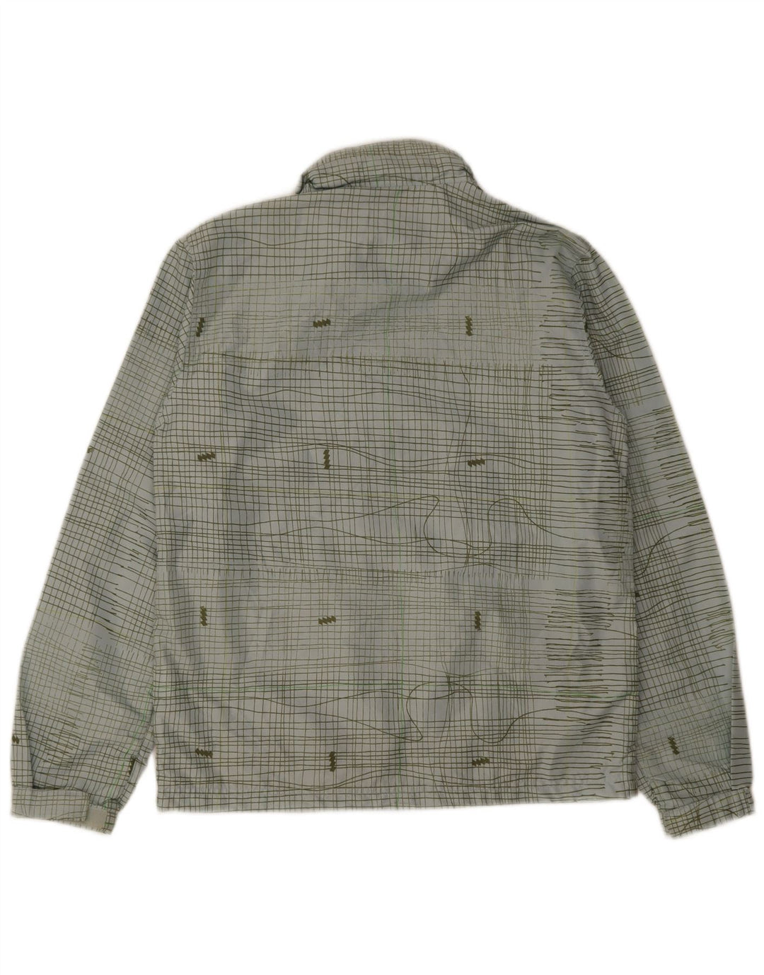 Jaqueta de chuva feminina Quiksilver UK 16 grande poliéster xadrez azul