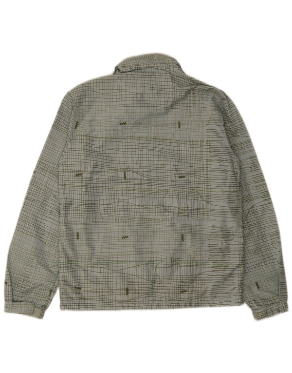 Jaqueta de chuva feminina Quiksilver UK 16 grande poliéster xadrez azul