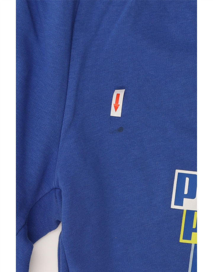 Shorts esportivos gráficos masculinos Puma médio azul algodão