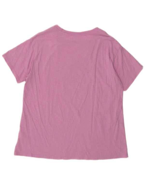 Camiseta feminina J. Crew com estampa gráfica UK 12 algodão rosa médio