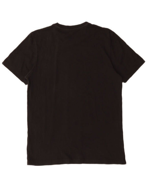 Adidas Mens Three Stripes Graphic Camiseta Top Médio Algodão Preto