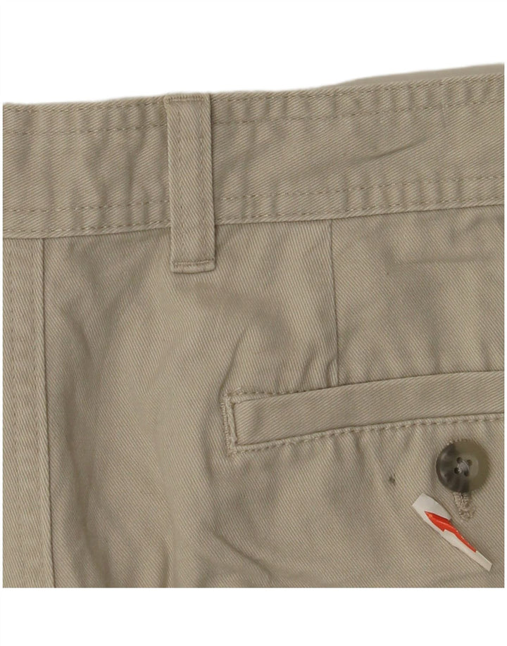 Eddie Bauer Mens Chino Shorts W32 Algodão Cinza Médio