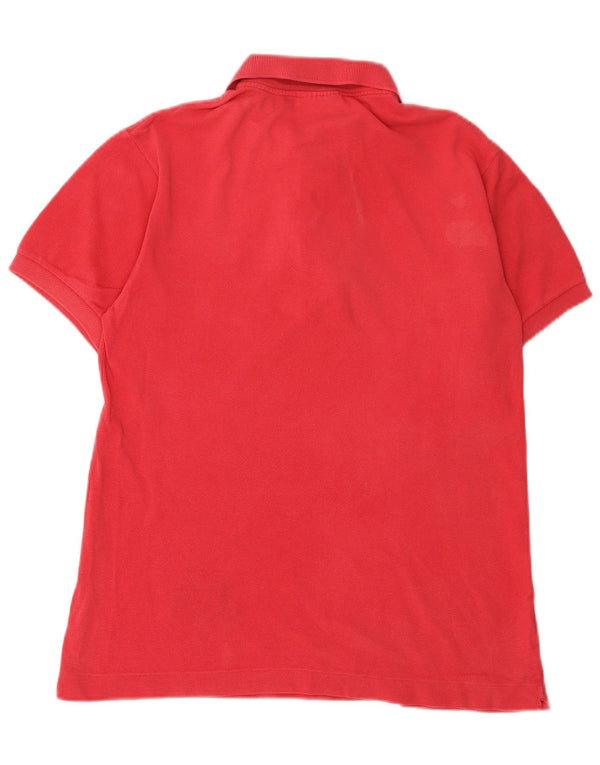 Camisa polo masculina Lacoste tamanho 3 pequeno algodão rosa