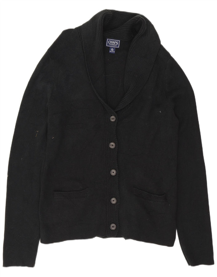 Suéter cardigã feminino CHAPS UK 18 XL algodão preto