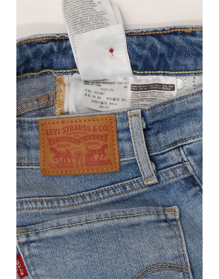 Calça jeans feminina Levi's 715 Bootcut W23 L32 azul algodão