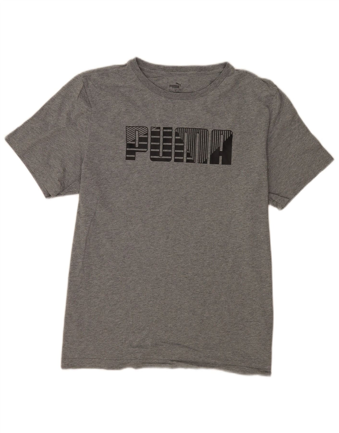 Camiseta masculina Puma Graphic Top grande algodão cinza