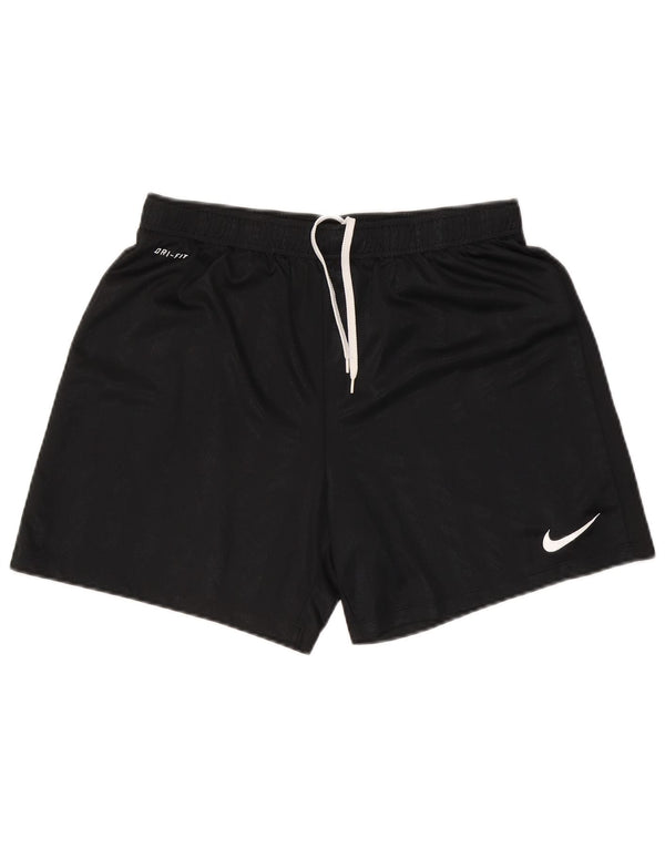 Shorts esportivos masculinos Nike Dri Fit grandes de poliéster listrado preto