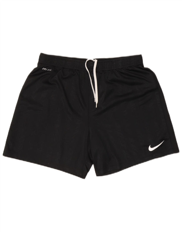 Shorts esportivos masculinos Nike Dri Fit grandes de poliéster listrado preto