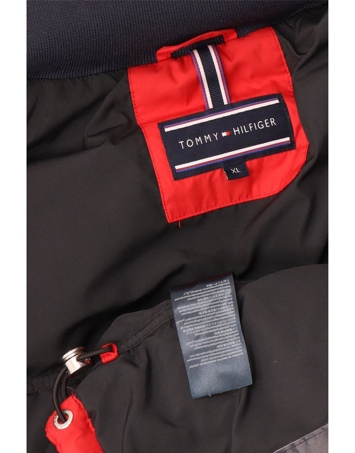 Colete acolchoado masculino Tommy Hilfiger UK 42 XL poliéster vermelho