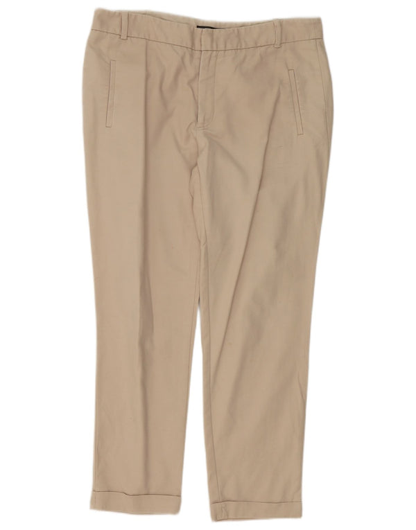 Zara Calça Chino Feminina Slim EU 42 Grande W32 L27 Algodão Bege