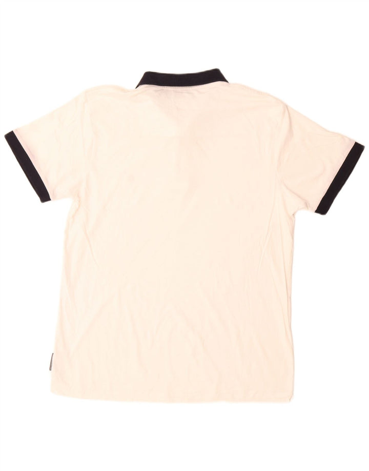 Camisa polo masculina de rugby French Connection XL algodão branco