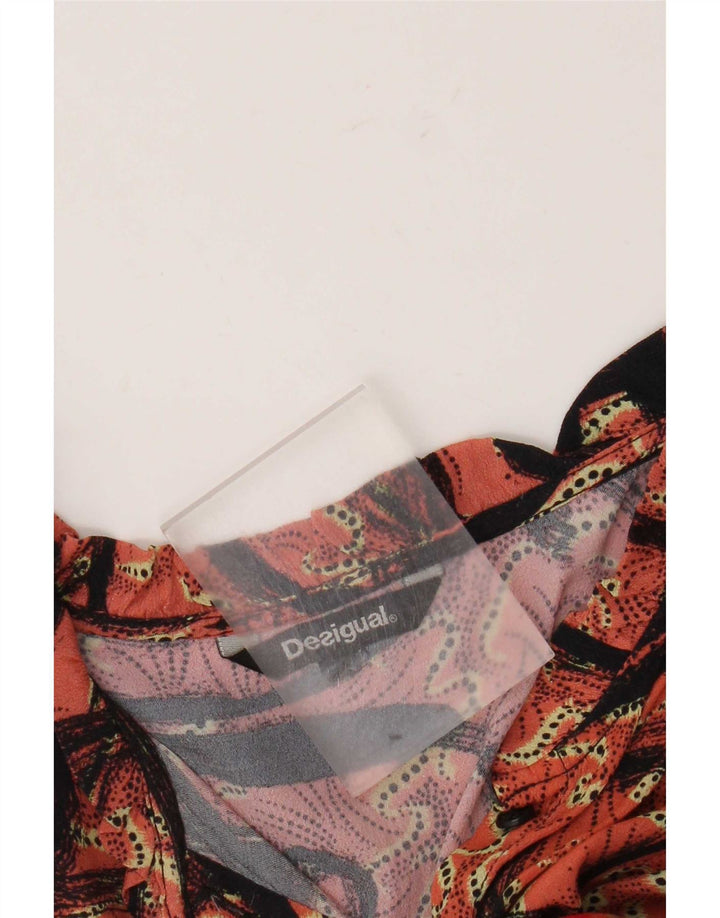 Blusa feminina manga 3/4 Desigual UK 18 XL patchwork multicolorido