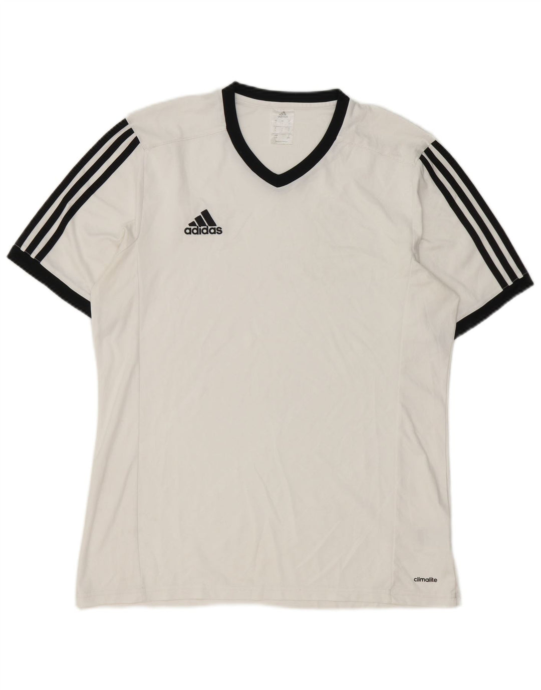 Adidas Mens Climalite Camiseta Top Grande Poliéster Branco