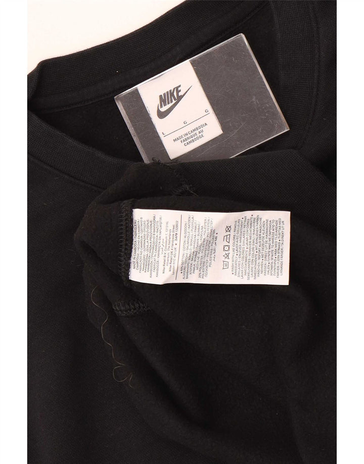 Nike moletom masculino jumper grande algodão preto