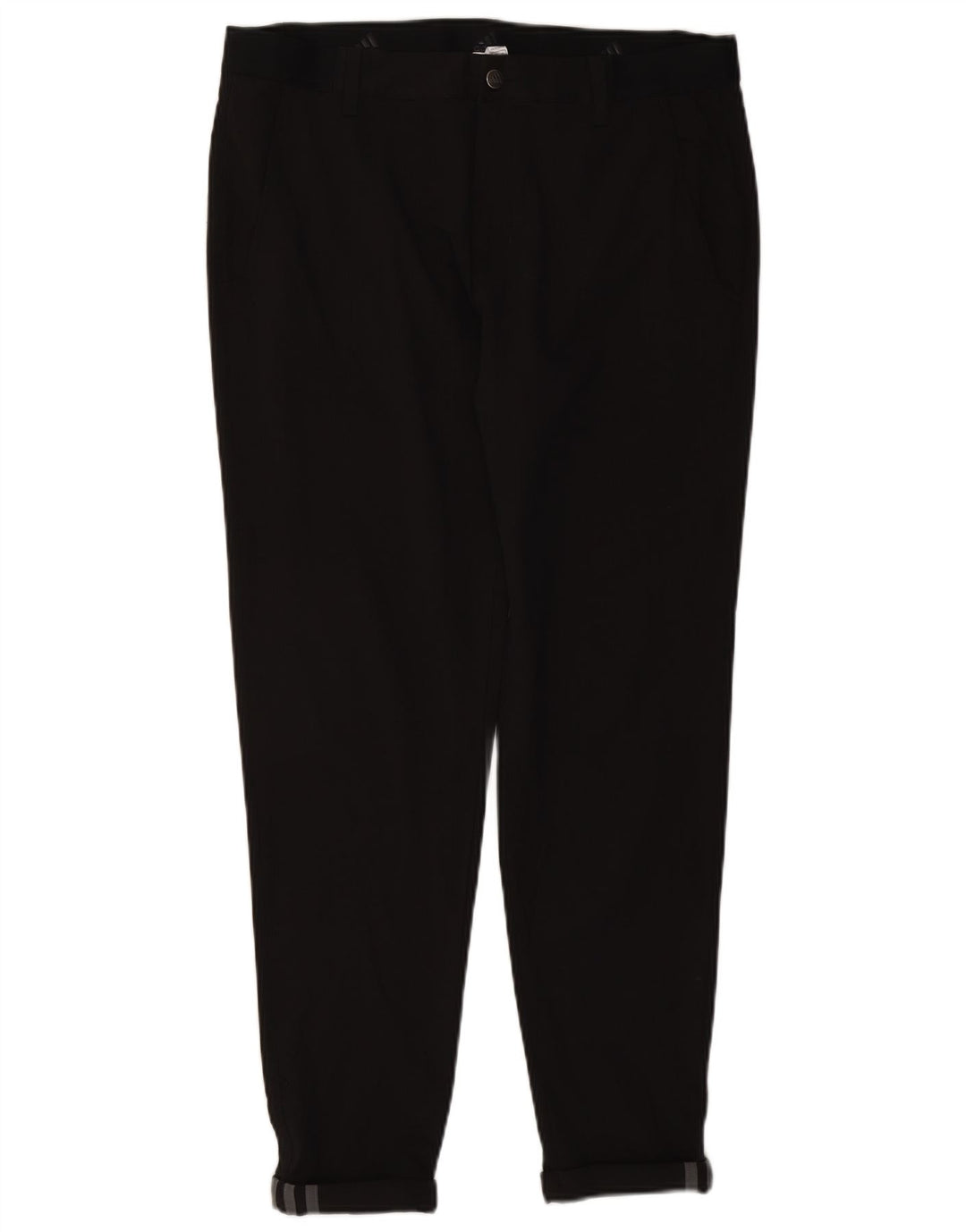 Adidas Mens Slim Chino Calças W34 L29 Poliéster Preto