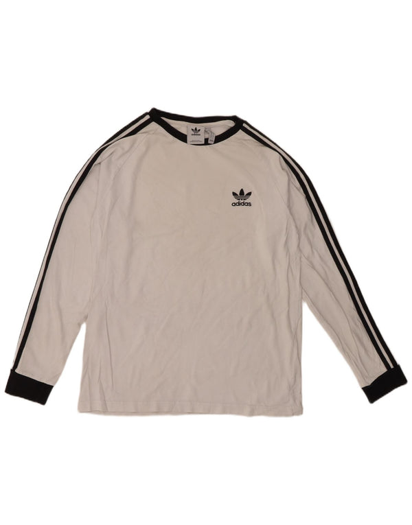 Adidas Mens Top Manga Longa Grande Branco