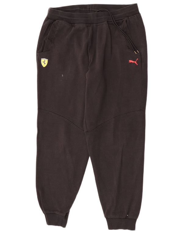 Puma Mens Ferrari Graphic Calças de treino Joggers grandes pretos