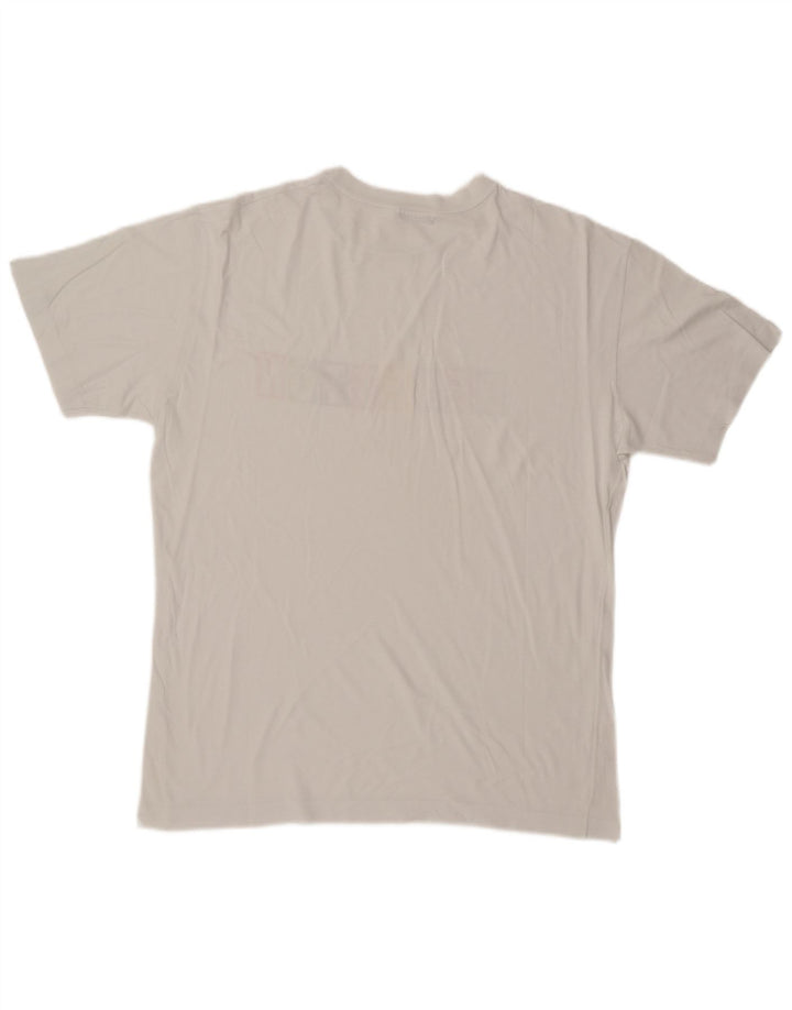 Camiseta gráfica masculina Benetton Top médio branco