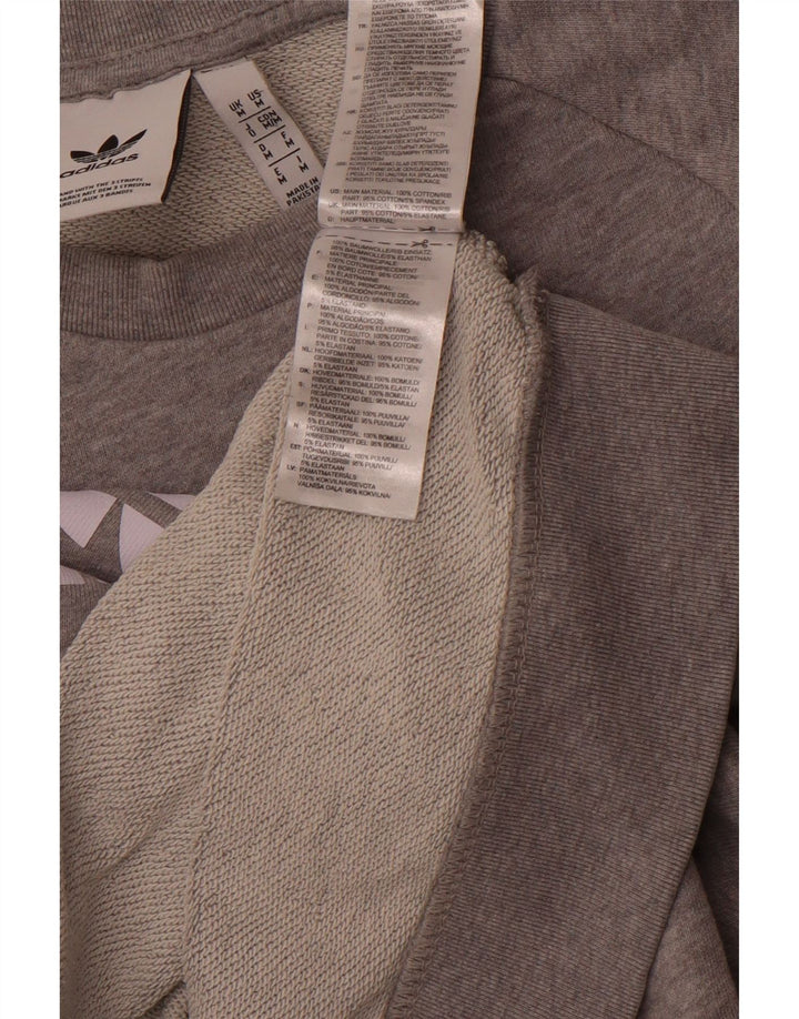 ADIDAS Mens Graphic Sweatshirt Jumper Médio Cinza Algodão Esportivo