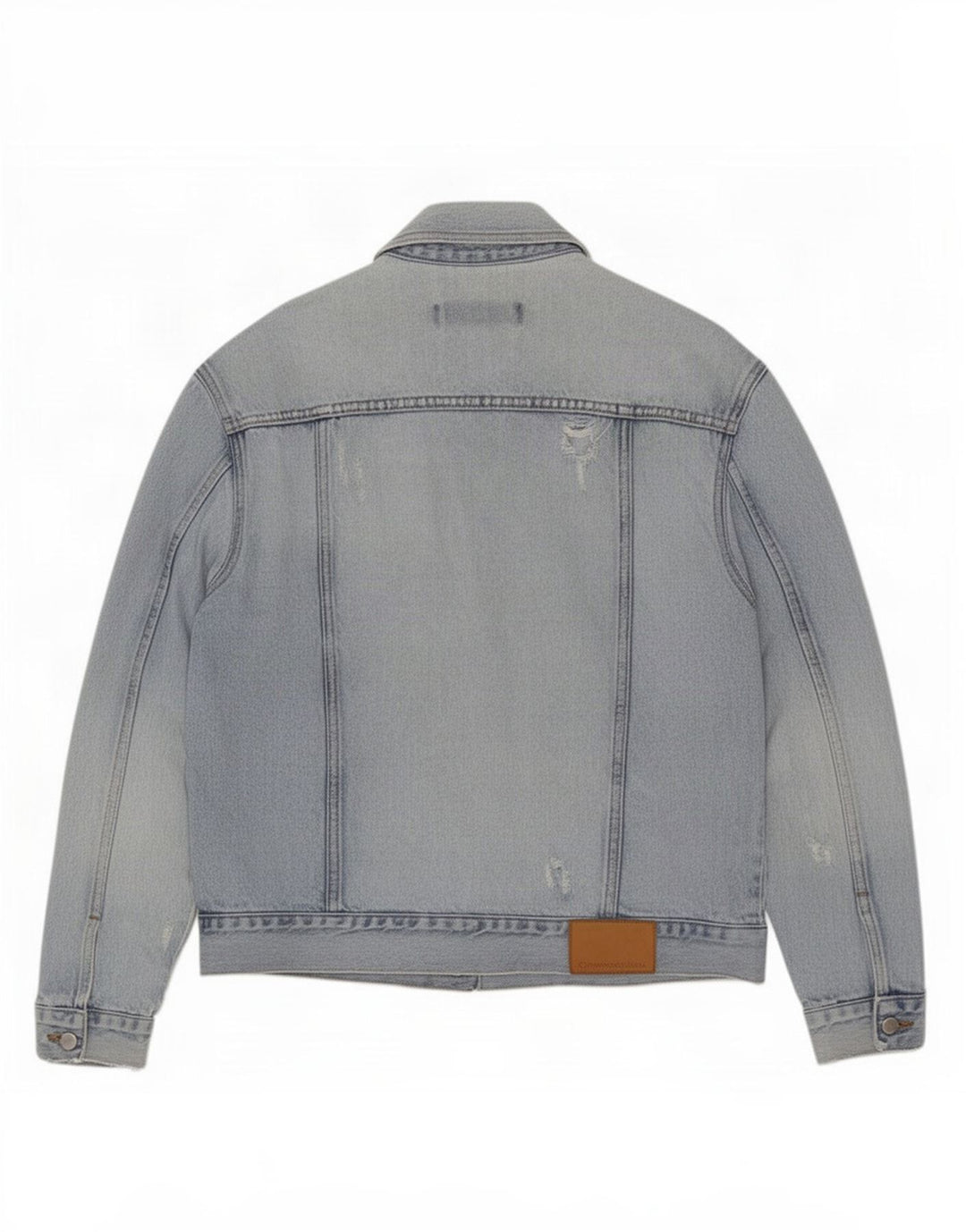 Jaqueta jeans masculina Calvin Klein Jeans desgastada Reino Unido 38 algodão azul médio