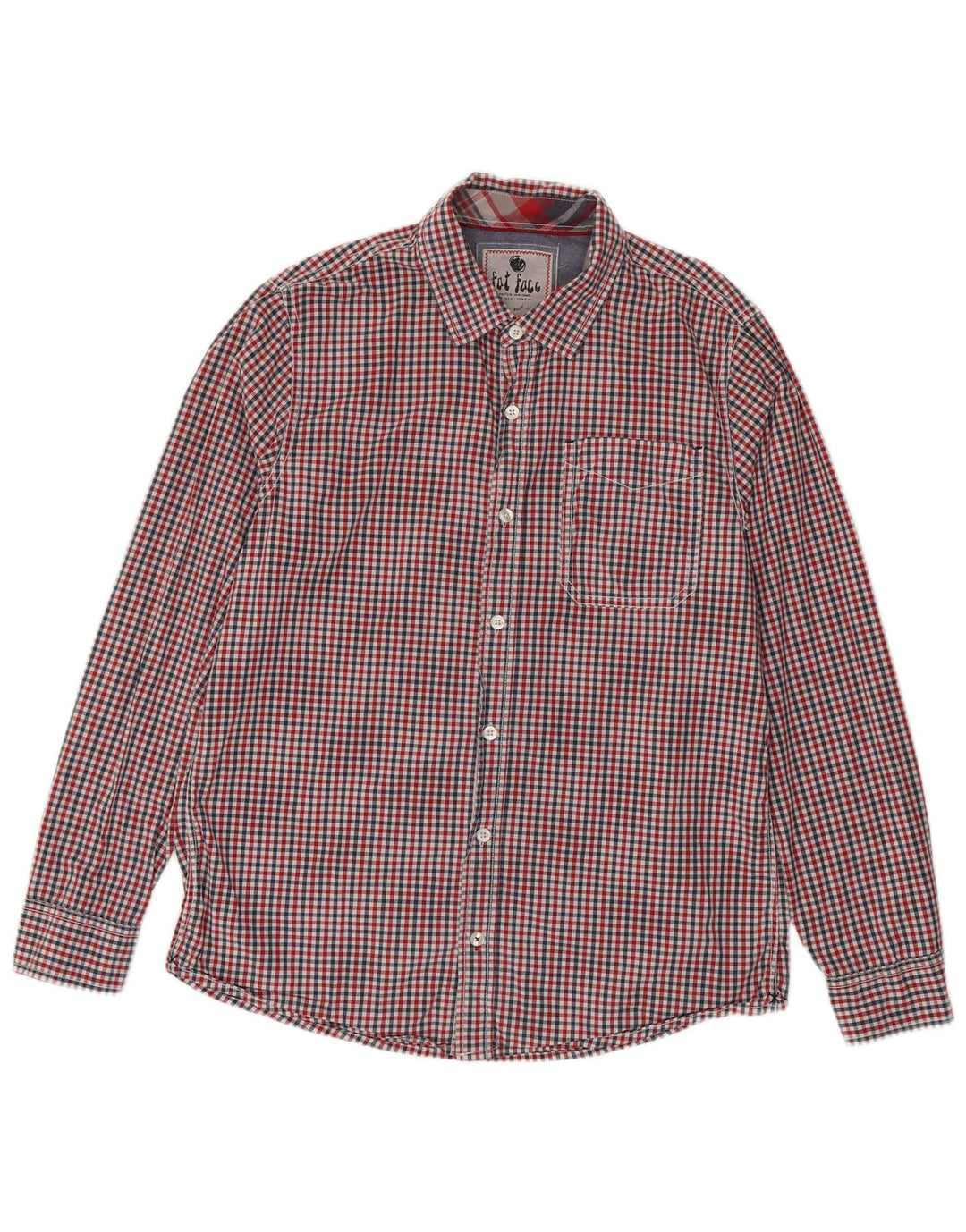 Camisa masculina Fat Face XL algodão guingão multicolorido