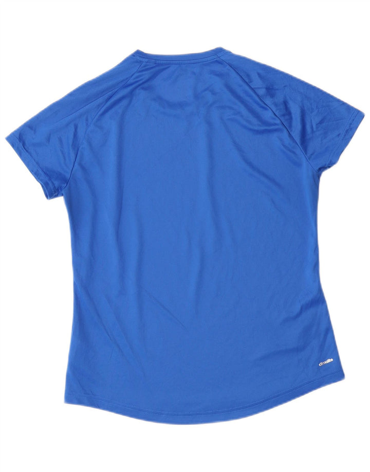 Camiseta Adidas Climalite Feminina Top UK 12/14 Azul Médio Poliéster