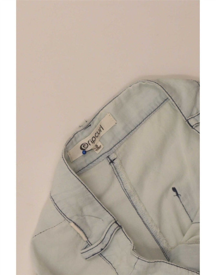 Calça feminina Rip Curl com perna larga e corte pequeno W28 L23 azul