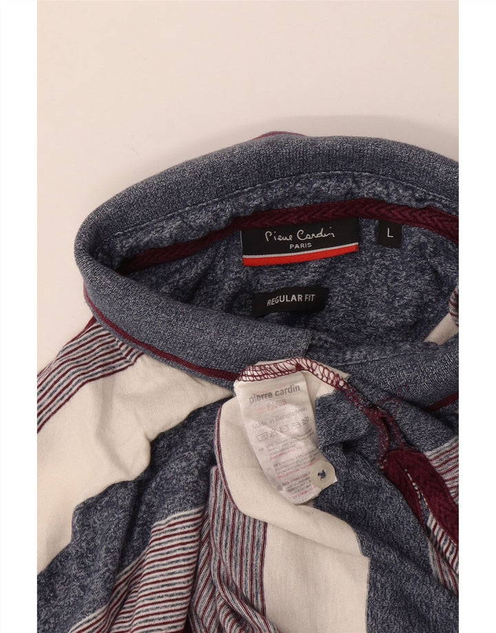 Camisa polo masculina Pierre Cardin Regular Fit grande listrada multicolorida
