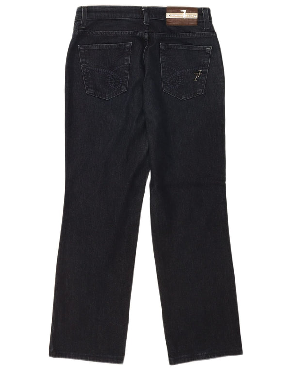 Trussardi Calça jeans reta feminina W27 L26 algodão azul marinho