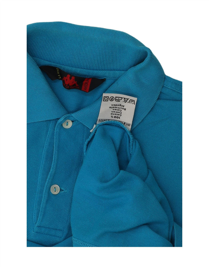 Camisa polo masculina KAPPA algodão azul médio