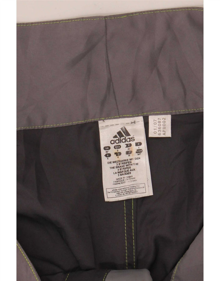 Shorts de natação masculinos Adidas Graphic cinza médio colorblock poliéster