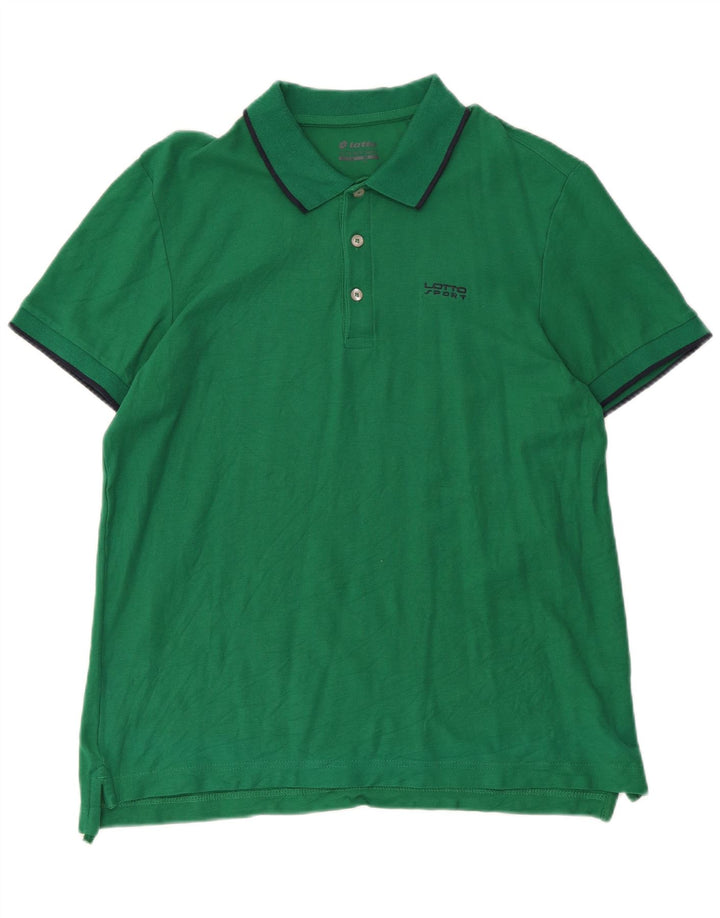 Camisa polo masculina LOTTO grande algodão verde