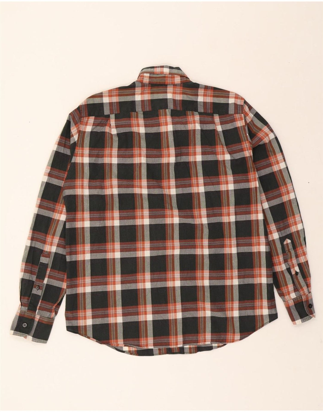 J. CREW Mens Tailored Shirt Medium Grey Check Cotton Vintage J. Crew and Second-Hand J. Crew from Messina Hembry 