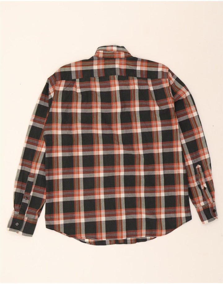 J. CREW Mens Tailored Shirt Medium Grey Check Cotton Vintage J. Crew and Second-Hand J. Crew from Messina Hembry 