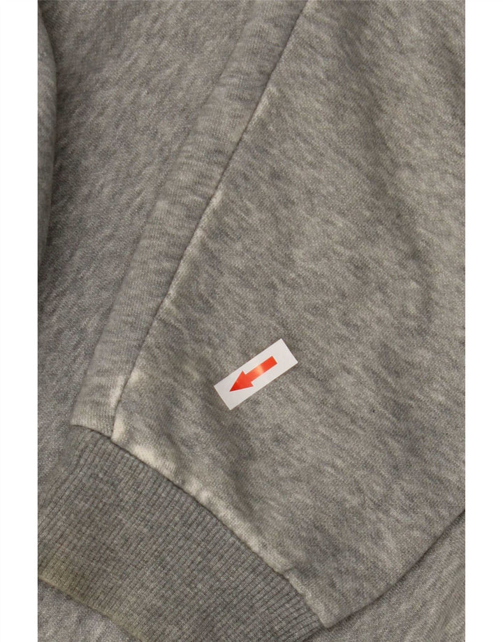 Puma Mens Graphic Hoodie Jumper Médio Algodão Cinza