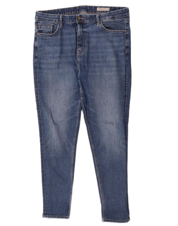 Calça jeans skinny feminina Marks & Spencer Ivy Regular Fit UK 18 XL W36 L27 Azul