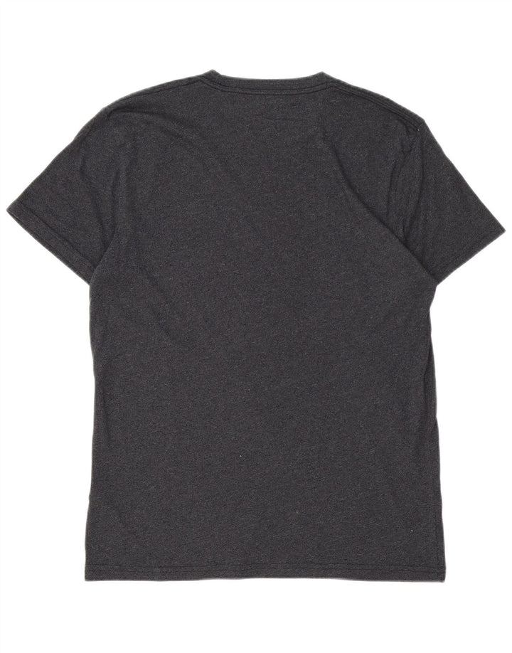 Camiseta masculina HOLLISTER pequena de algodão cinza