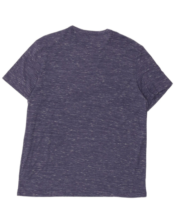 Camiseta masculina Lee Top XL azul marinho algodão manchado