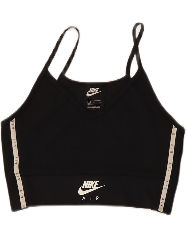 Sutiã esportivo gráfico feminino Nike UK 10 pequeno poliéster preto