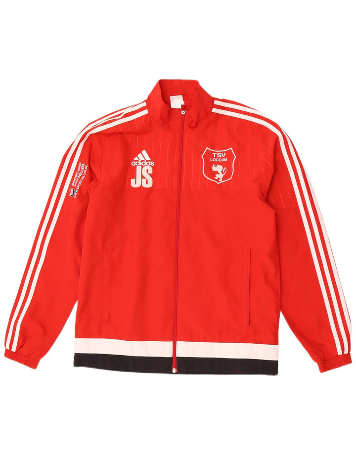 Adidas Mens TSV Loccum Tracksuit Top Jaqueta Pequena Colorblock Poliéster Vermelho