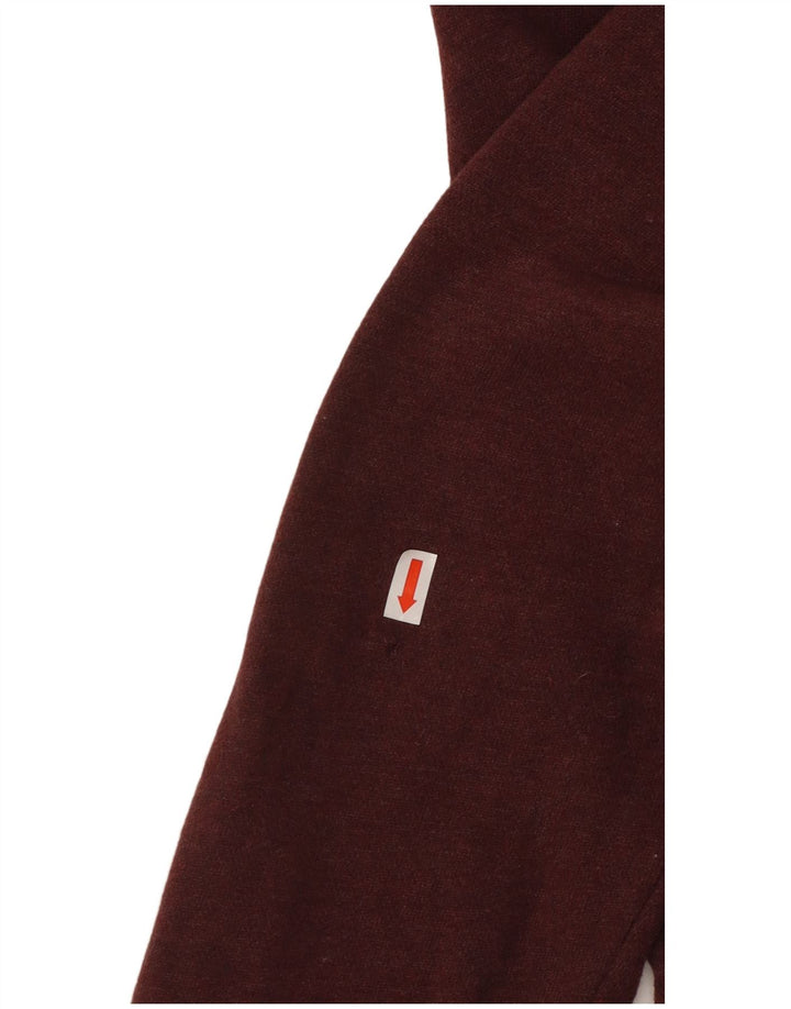 Suéter feminino com capuz e zíper FAT FACE Reino Unido 10 pequeno marrom