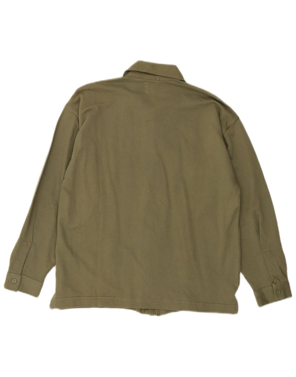 Camisa gráfica feminina VINTAGE US 10 grande algodão cáqui