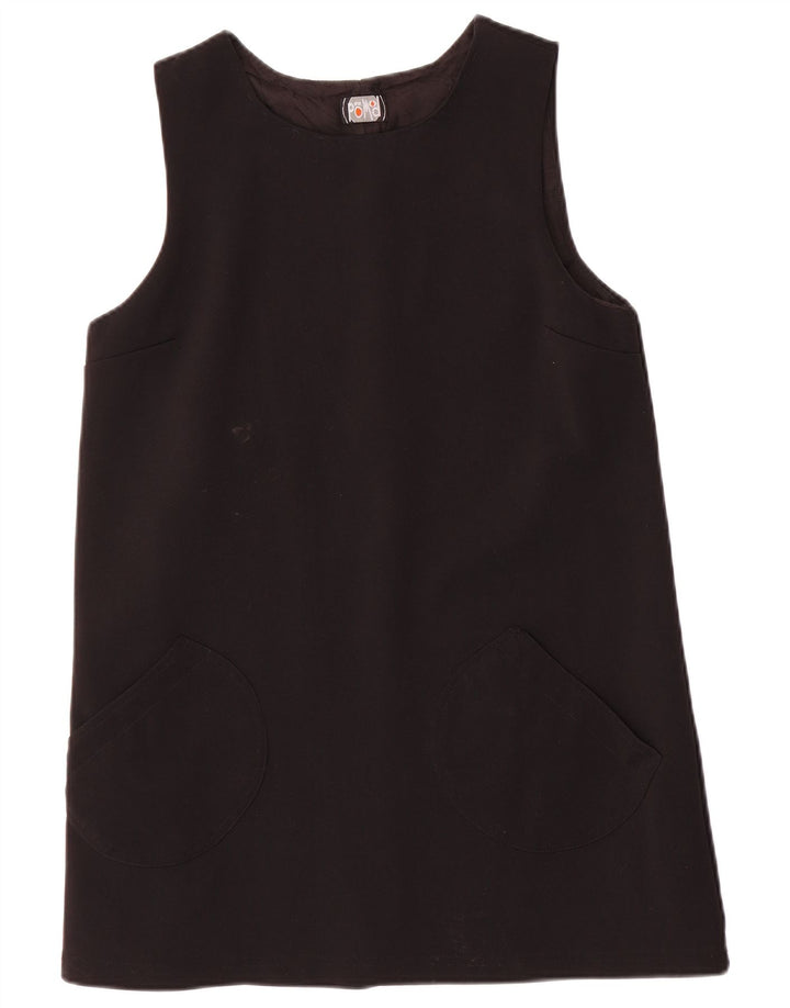 Promod Vestido feminino sem mangas Shift UK 12 médio preto poliamida