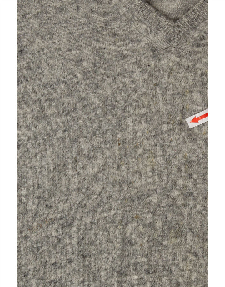 Suéter masculino Kappa com decote em V XL lã de cordeiro cinza