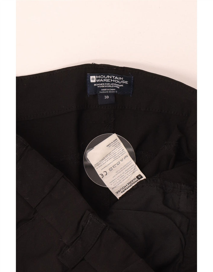 Calça cargo slim masculina Mountain Warehouse W30 L30 nylon preto