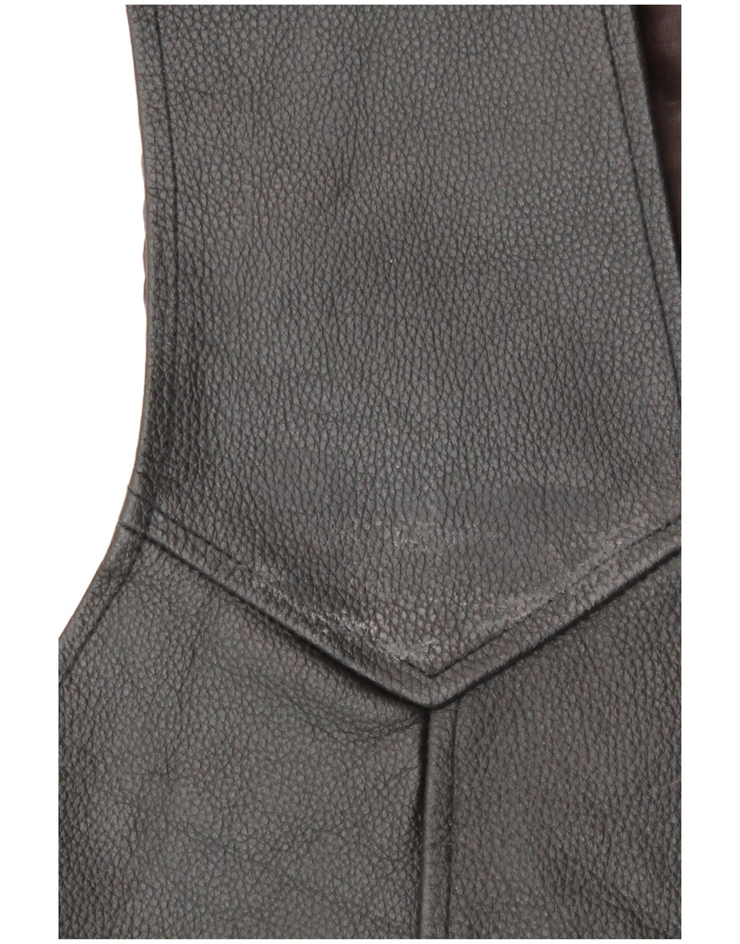 Colete de couro masculino vintage médio preto motociclista