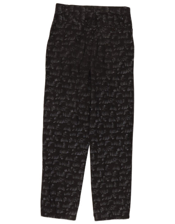 Calça Chino Masculina Vintage Abstrata Padrão Pegged W30 L32 Algodão Preto