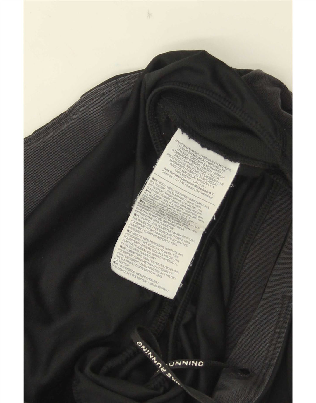 Nike Womens Running Sport Shorts UK 12 Médio Preto Poliéster