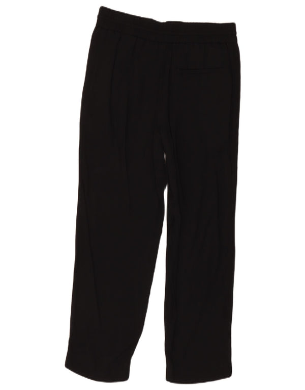 Calça feminina Cos folgada cortada EU 36 pequena W32 L25 preta viscose